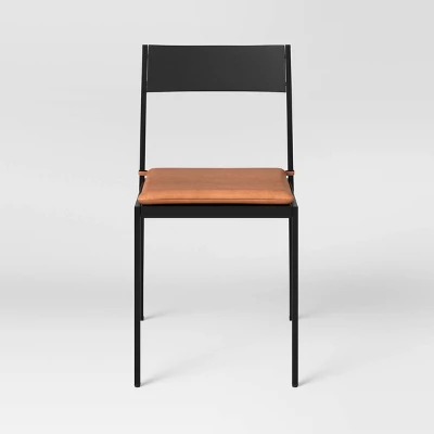 Clion Metal Dining Chair Black/Caramel Faux Leather - Threshold™ Clion Metal Dining Chair Black/Caramel Faux Leather - Threshold™ -Threshold Furnish Shop GUEST eddd7352 014a 444d 9cb5 d3fe00bfd1d7