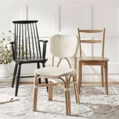 Canton Rattan And Woven Dining Chair White - Threshold™ -Threshold Furnish Shop GUEST ede753e1 6667 4c1f abc9 2409d3e550ad