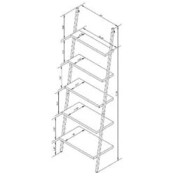 72" Loring 5 Shelf Leaning Bookshelf - Threshold™ -Threshold Furnish Shop GUEST f0a703db 6249 4024 8139 6e1bf2368058