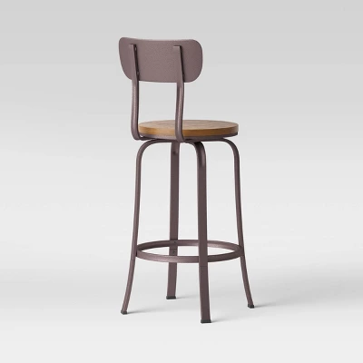 Dakota Swivel Wood Seat Barstool with Adjustable Legs Metal - Threshold™ Dakota Swivel Wood Seat Barstool With Adjustable Legs Metal - Threshold™ -Threshold Furnish Shop GUEST f232d87b 2606 4498 b374 cd53ee6b86b2