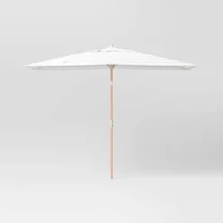 10'x6' Rectangular Market Patio Umbrella - Light Wood Pole - Threshold™ -Threshold Furnish Shop GUEST f54a3077 f1a5 43a3 a82f 09bba8e9f5d4