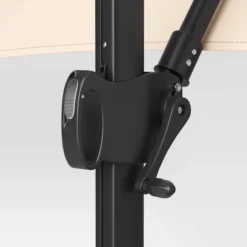 11'x11' Offset Patio Umbrella Tan - Black Pole - Threshold™ -Threshold Furnish Shop GUEST f79ac294 d06e 484d 889c 0886e604e724