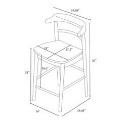 Kaysville Curved Back Wood Counter Height Barstool - Threshold™ Designed With Studio McGee -Threshold Furnish Shop GUEST fd10f3f7 c840 492c 99c3 22fe1ea36f2d